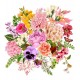 Pacote Com 20 Guardanapos De Papel 33x33cm Flower Bouquet Napkin